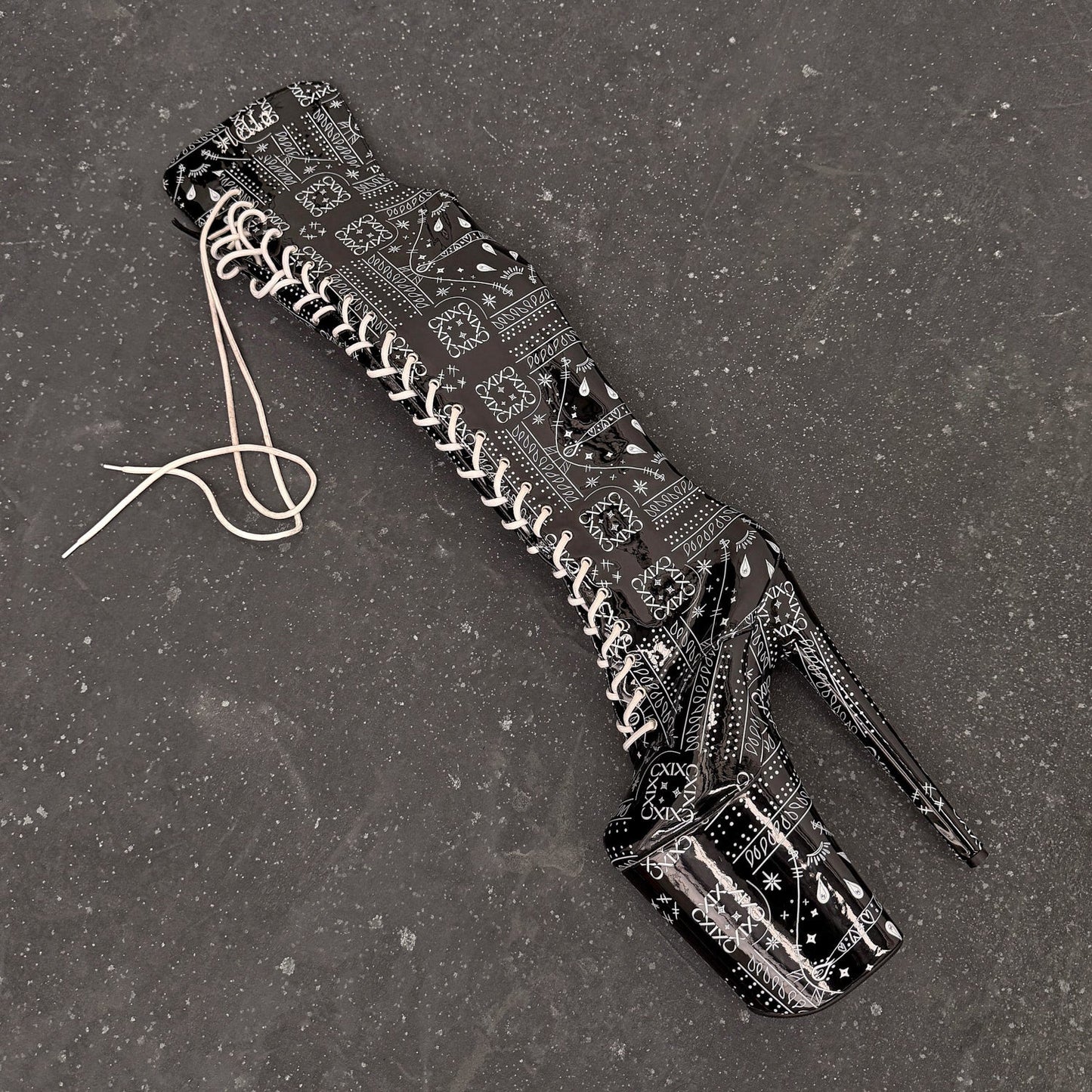 Bandana Baby - Knee Pad Boot - 9INCH - Black