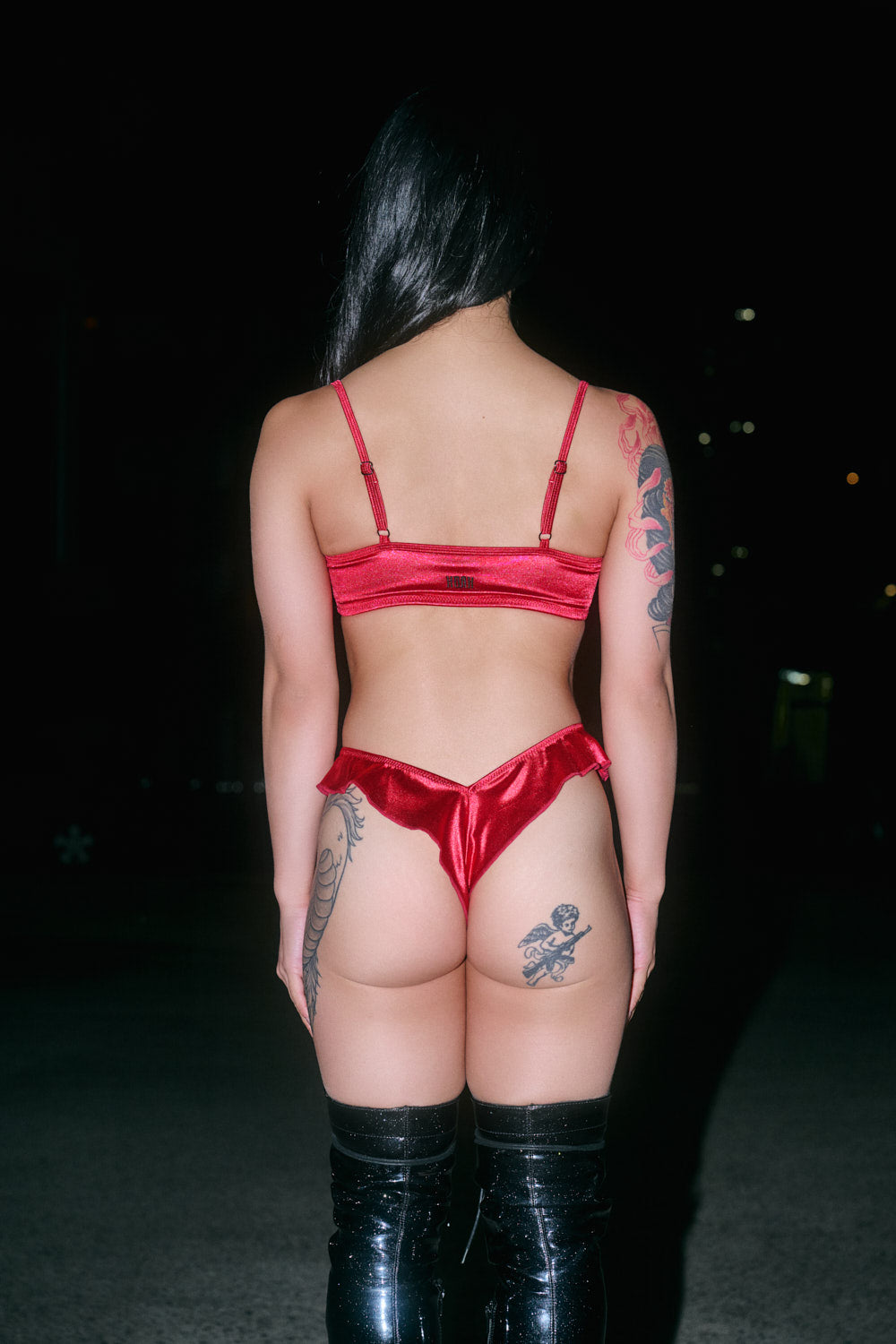 Pillowtalk: Cheeky Bottoms - Red Satin
