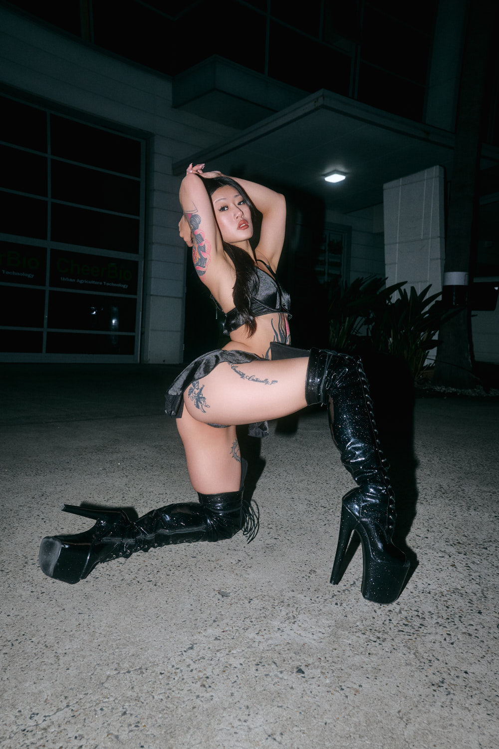 Pillowtalk: Take the Plunge Top - Black Satin