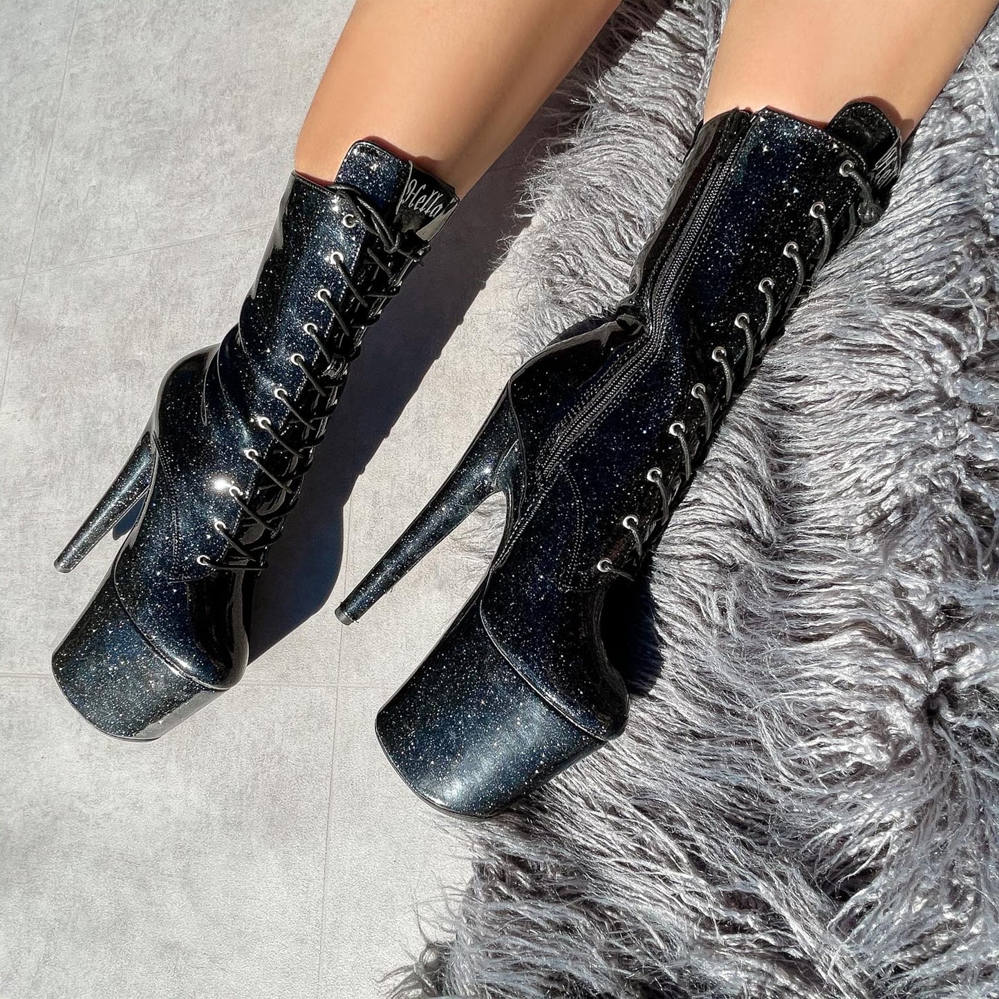The Glitterati Boot - Sin City - 8 INCH, stripper shoe, stripper heel, pole heel, not a pleaser, platform, dancer, pole dance, floor work