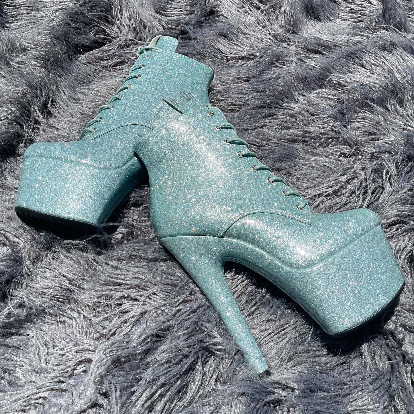 The Glitterati Ankle Boot - Ice Ice Baby - 7 INCH