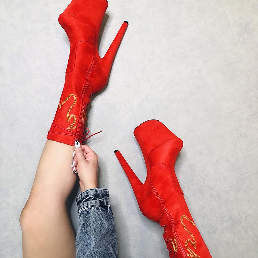 HellGirl Red/Yellow Flame - 8 INCH, stripper shoe, stripper heel, pole heel, not a pleaser, platform, dancer, pole dance, floor work