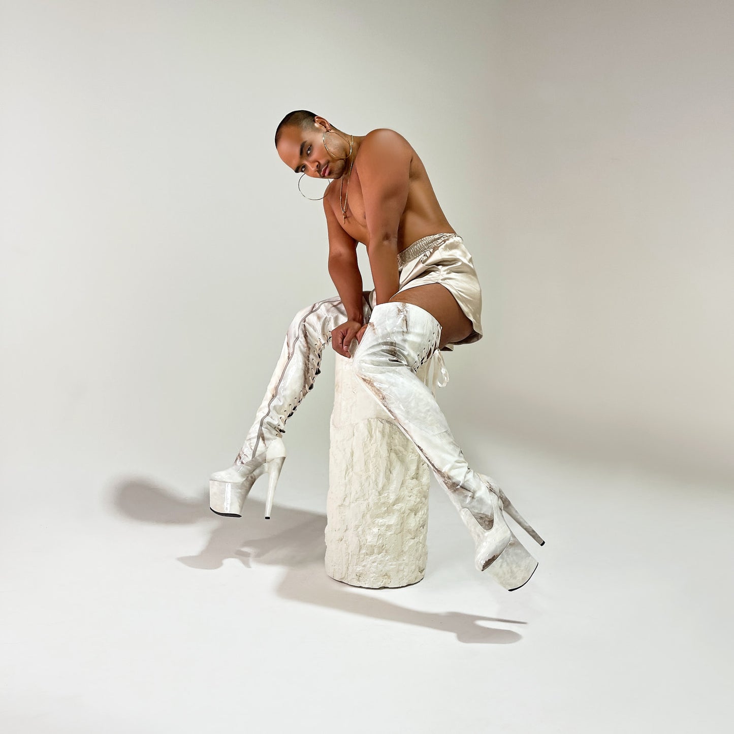 Hope Thigh High - THICC - 8 INCH, stripper shoe, stripper heel, pole heel, not a pleaser, platform, dancer, pole dance, floor work