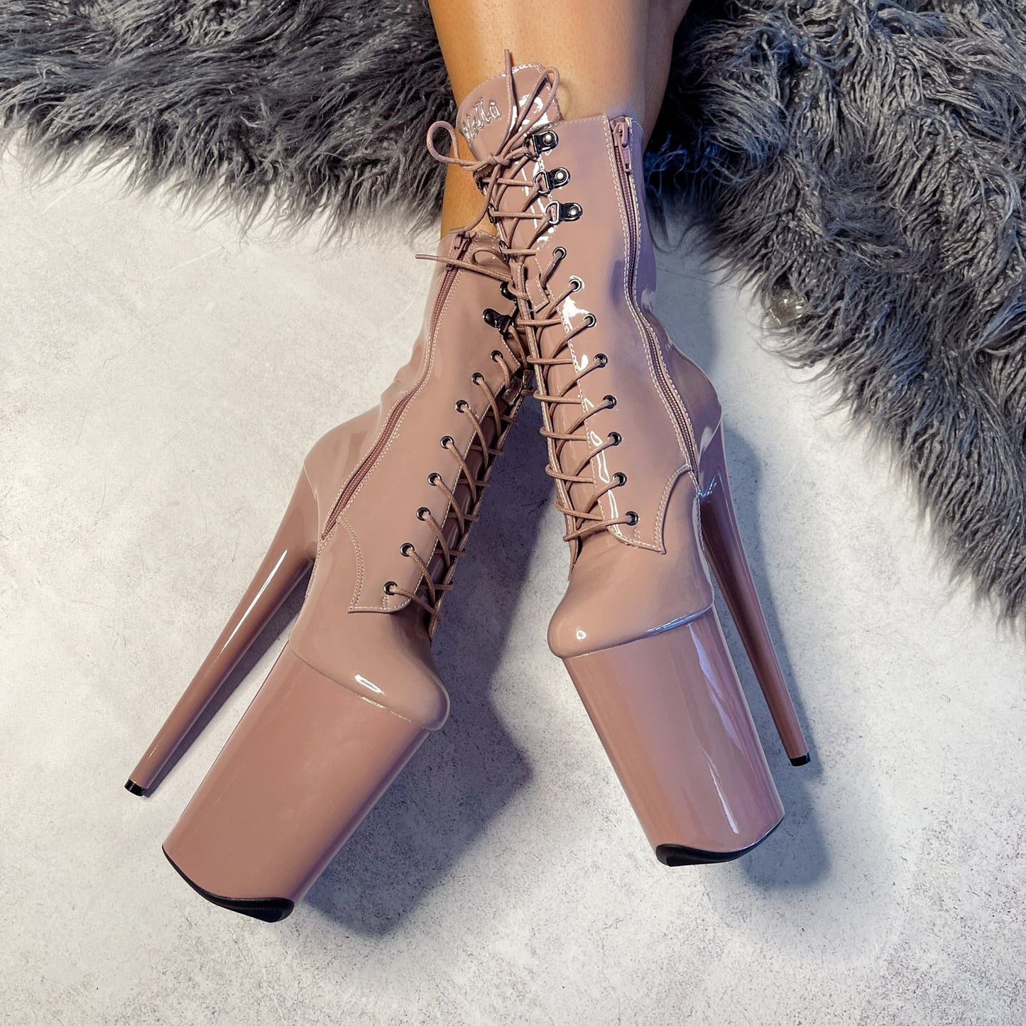 LipKit Boot - Boujee - 9 INCH, stripper shoe, stripper heel, pole heel, not a pleaser, platform, dancer, pole dance, floor work