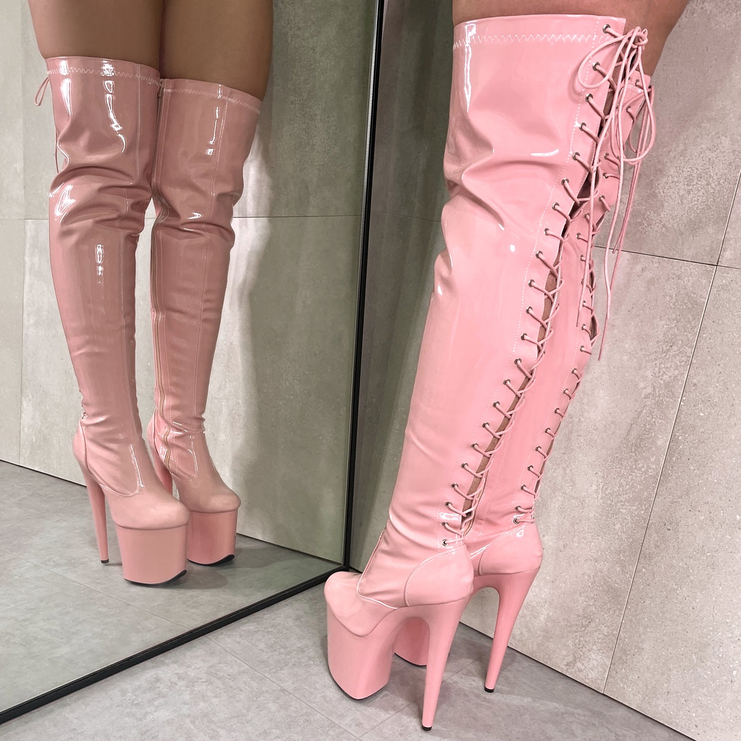LipKit Thicc Thigh High - Candy Shop - 8 INCH, stripper shoe, stripper heel, pole heel, not a pleaser, platform, dancer, pole dance, floor work