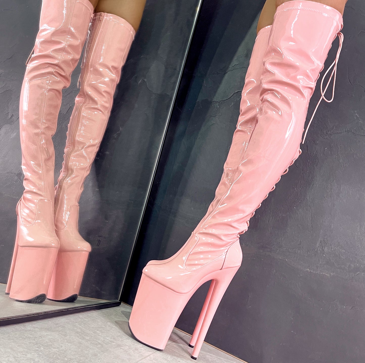 LipKit Thigh High - Candy Shop - 9 INCH, stripper shoe, stripper heel, pole heel, not a pleaser, platform, dancer, pole dance, floor work