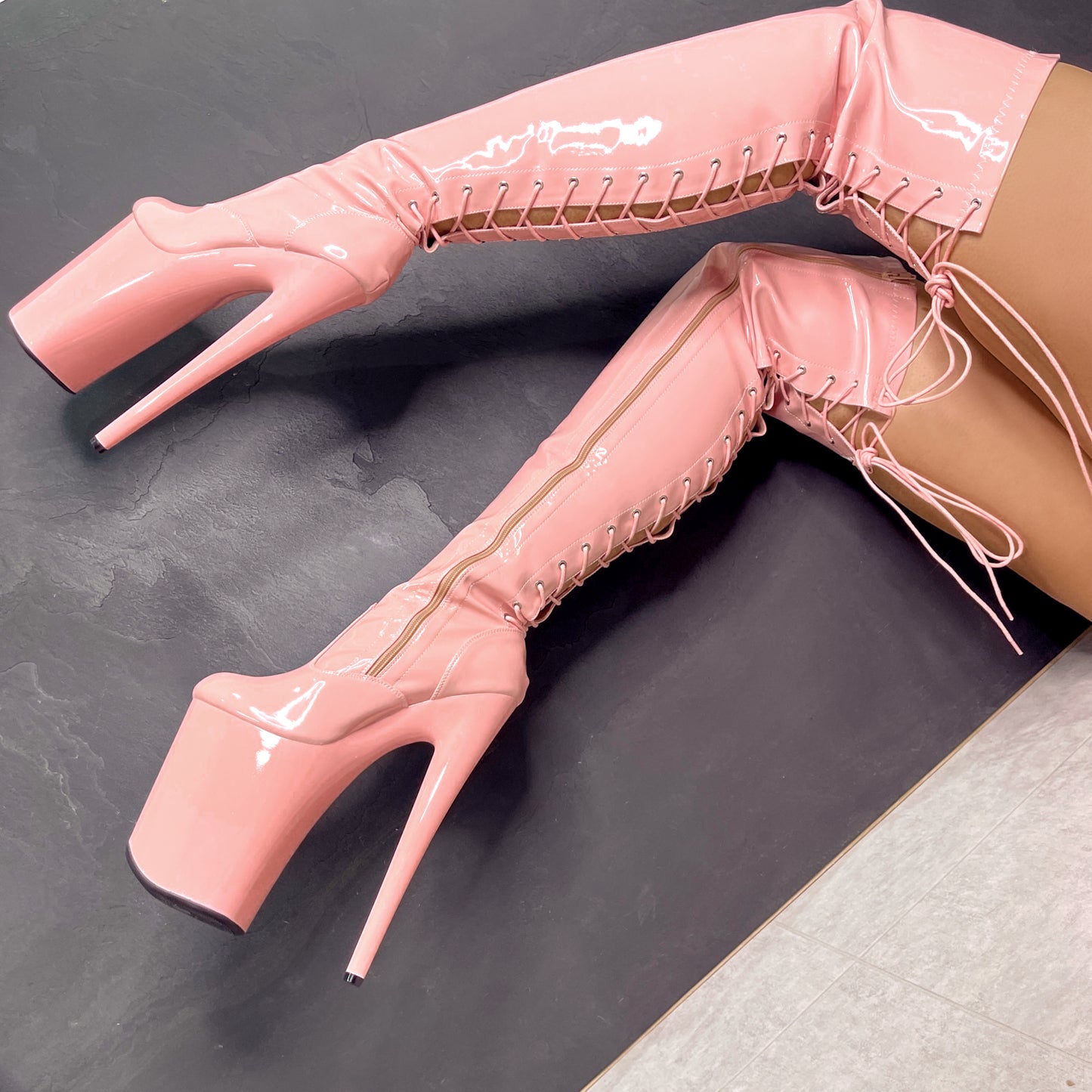 LipKit Thicc Thigh High - Candy Shop - 9 INCH, stripper shoe, stripper heel, pole heel, not a pleaser, platform, dancer, pole dance, floor work