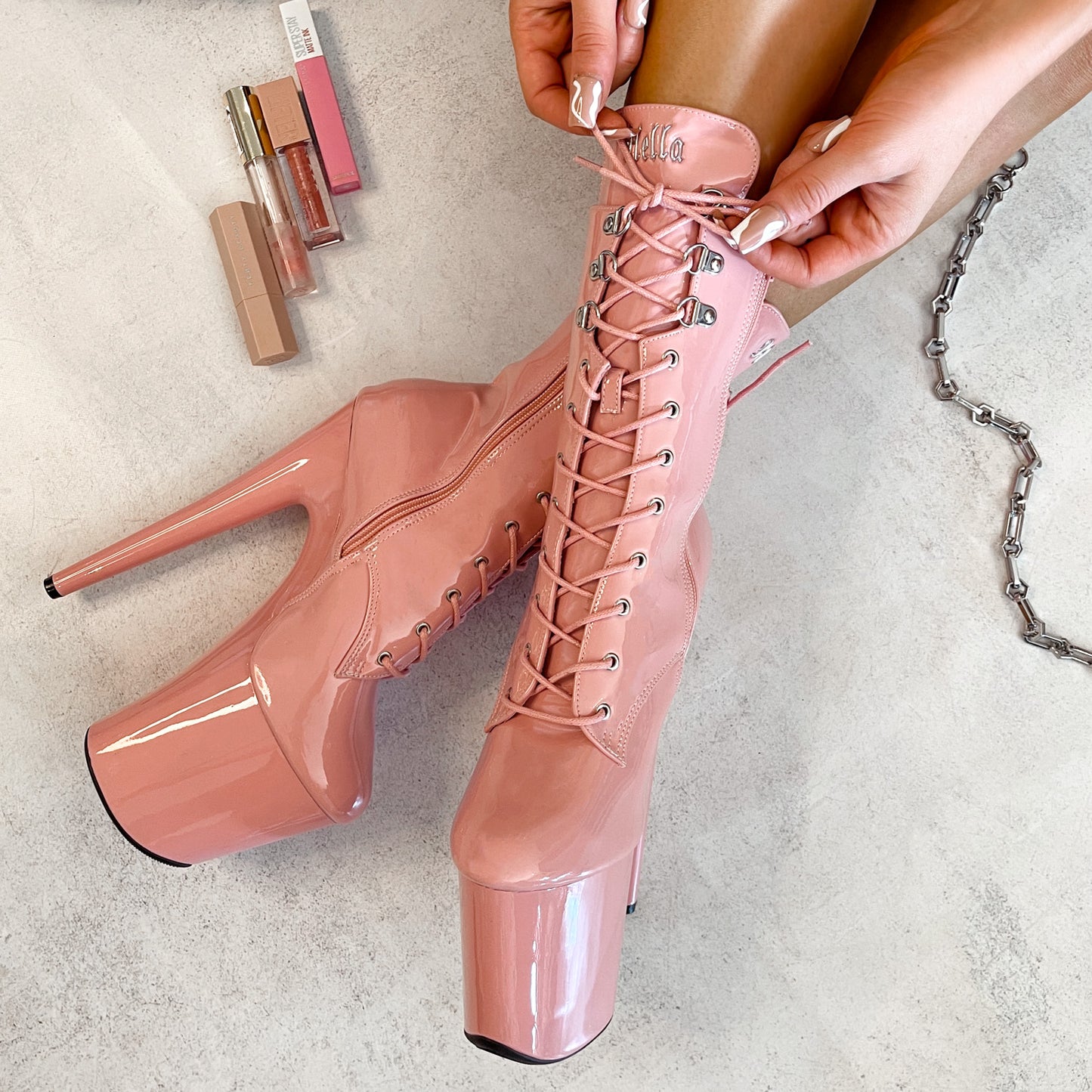 LipKit Boot - Candy Shop - 8 INCH, stripper shoe, stripper heel, pole heel, not a pleaser, platform, dancer, pole dance, floor work