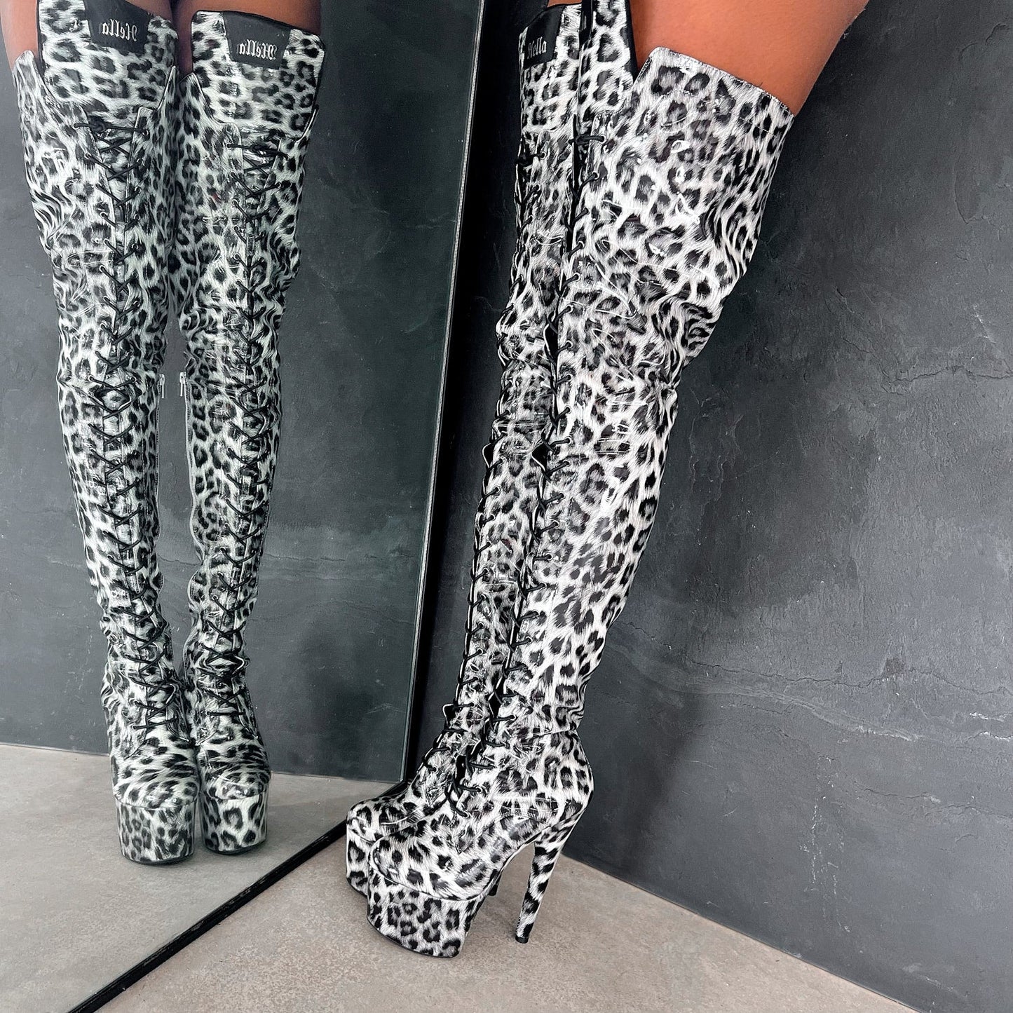 Snow Leopard Thigh High - 7 INCH - Limited Edition