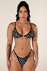 monochrome bikini festival printed