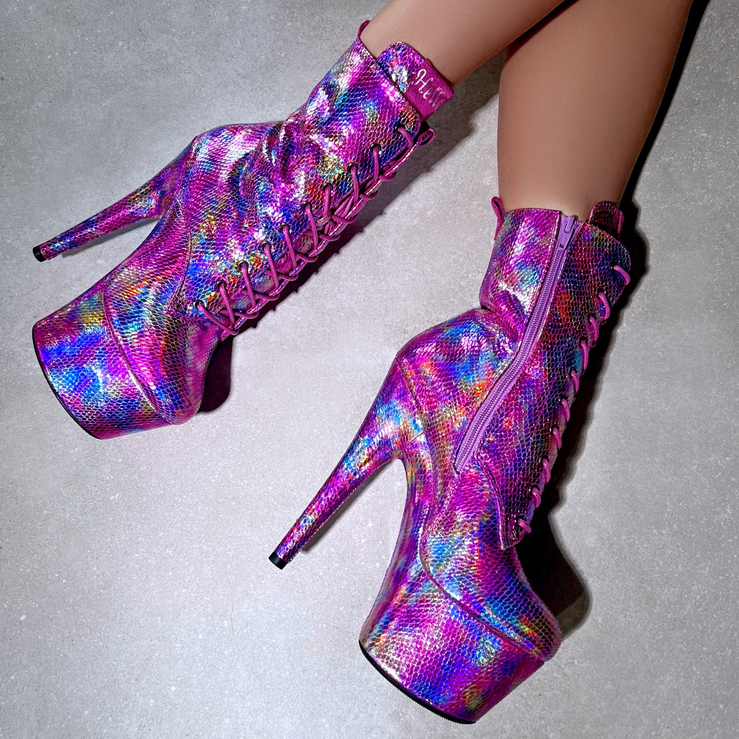 Rainbow heel boots cheap
