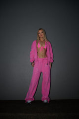 Anime Pole Dancer Zip Up Hoodie - Love of Hustlers Pink Sparkle