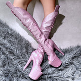Sugarbaby Open Toe Over Knee Boot - 8 INCH