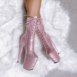 Glitterati Boot Wide Fit - Sugar Baby - 8 INCH, stripper shoe, stripper heel, pole heel, not a pleaser, platform, dancer, pole dance, floor work