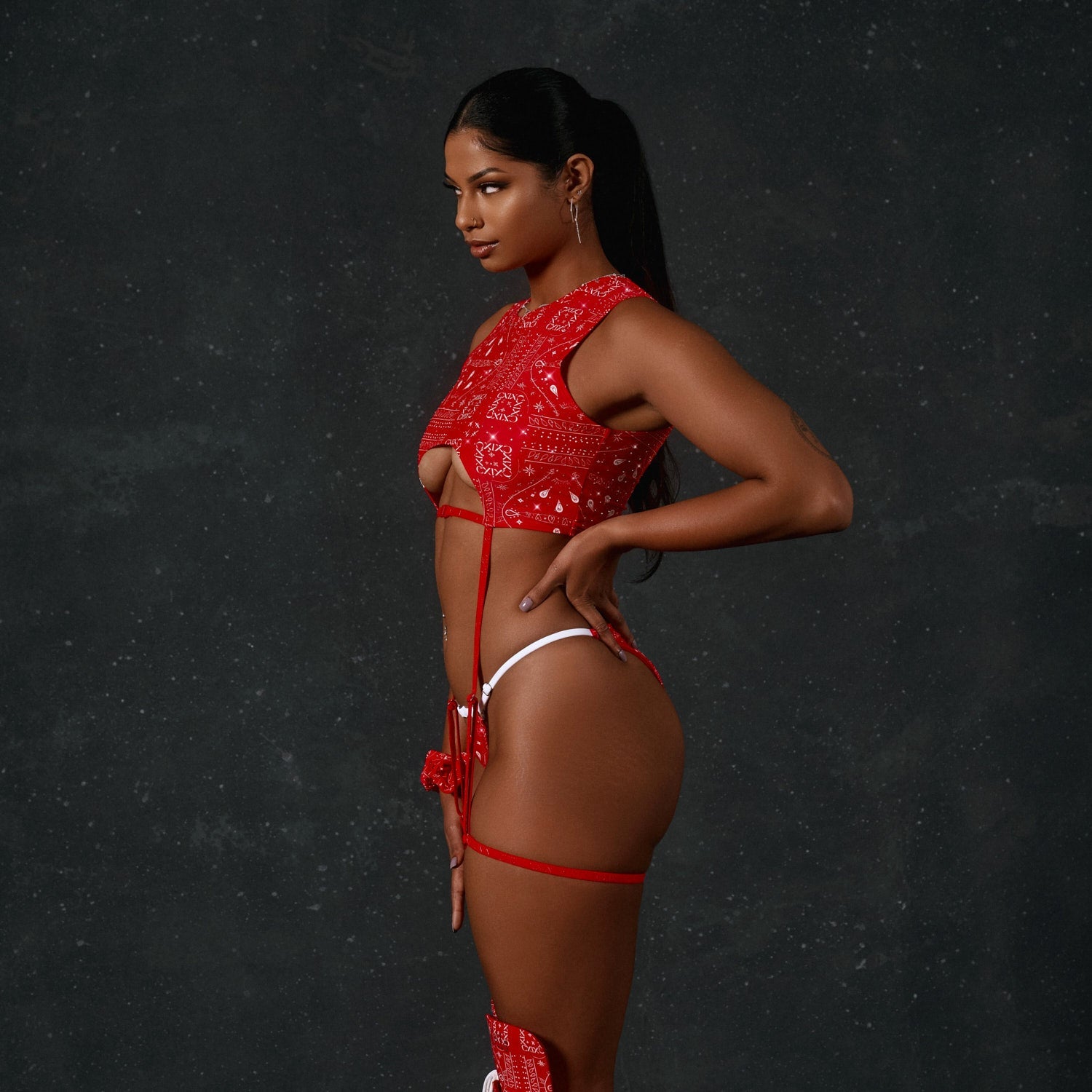 Buckle Up Garter Top - Drop it Like its THOT - Red