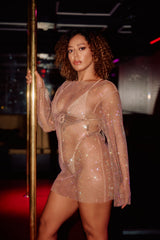 Honey - HOAH Diamond-drip Fantasy Sleeved Dress