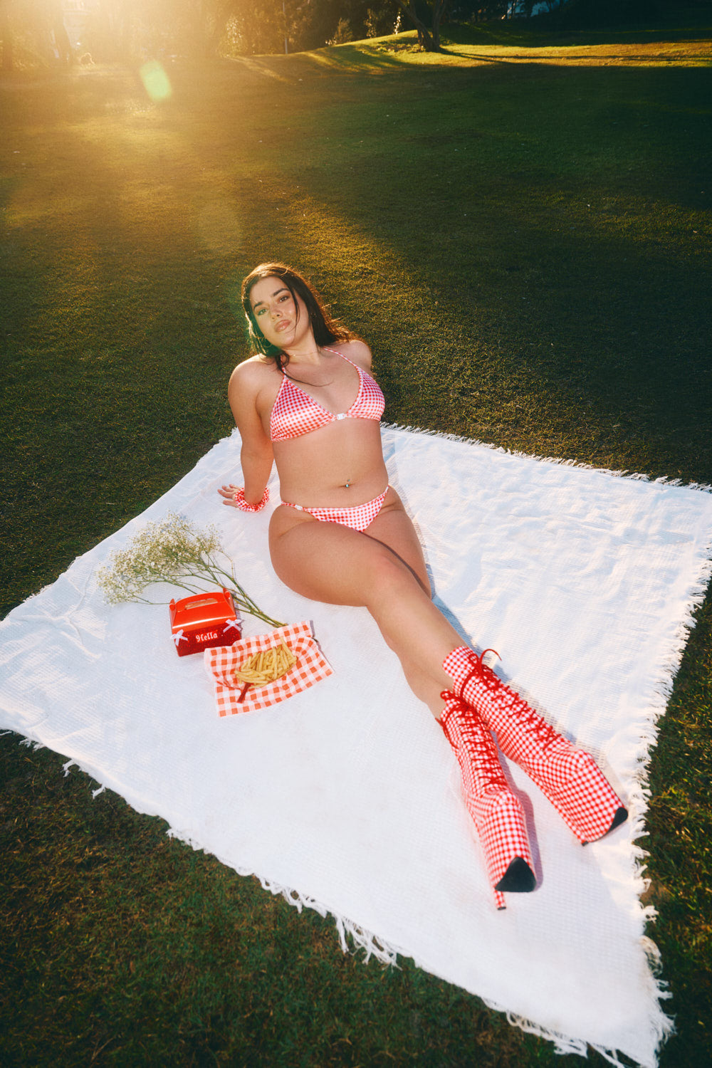 HOAH Bikini Clasp Top - Gingham - LIMITED ED.