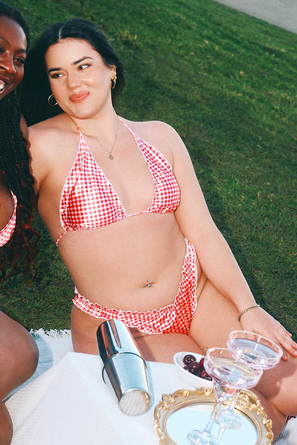 Gingham: Ruffle Thong Bottoms - LIMITED ED.