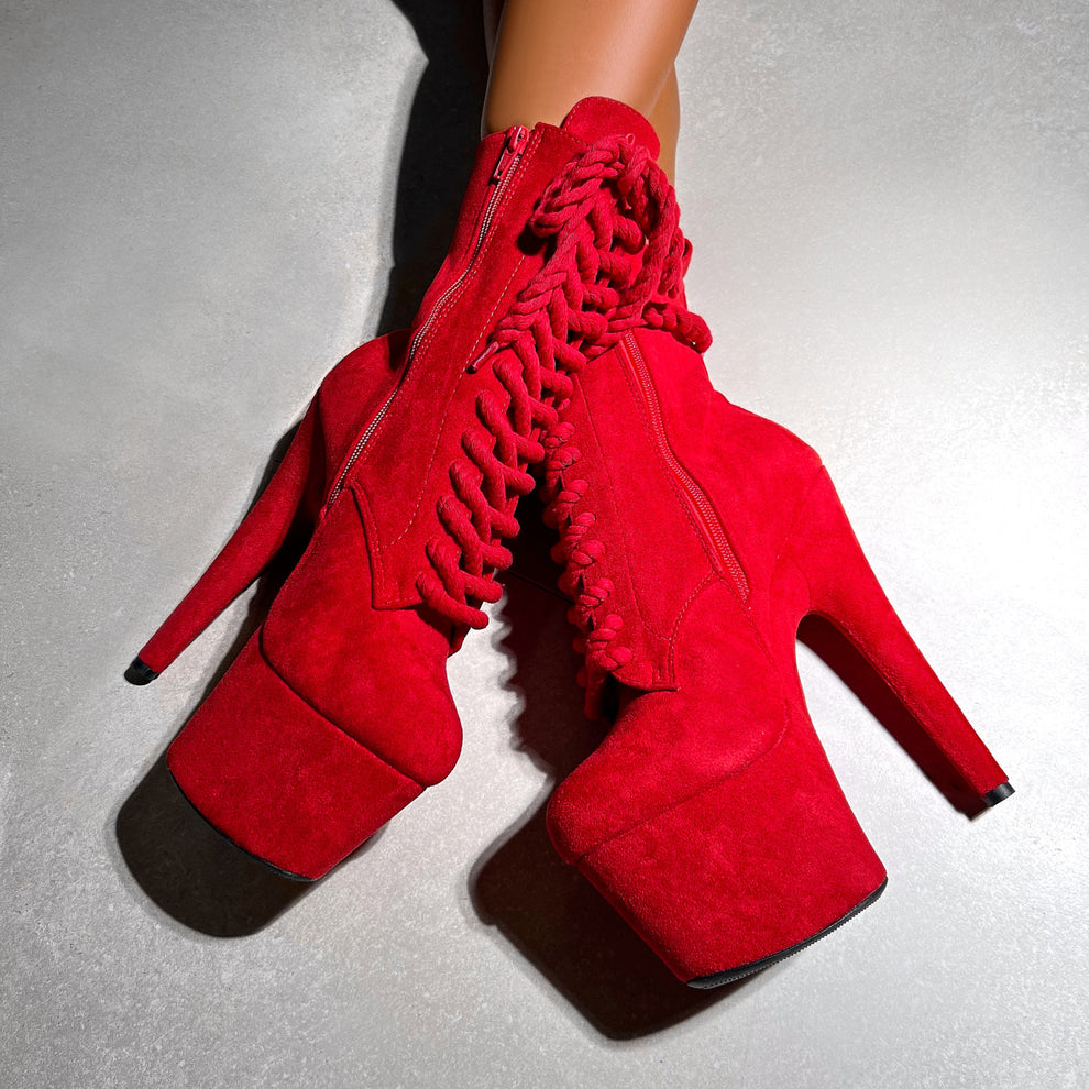 BABYDOLL ROPE - ALL TIED UP - RED - 7INCH – Hella Heels UK