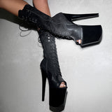 Blaq Kicks Open Toe - 8 INCH