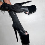 Blaq Kicks Open Toe - 9 INCH