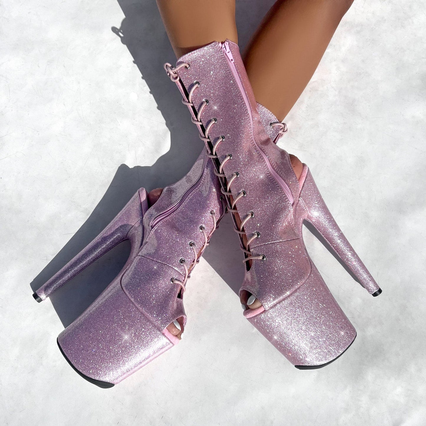 The Glitterati - OHOT Boot - Sugar Baby - 8INCH