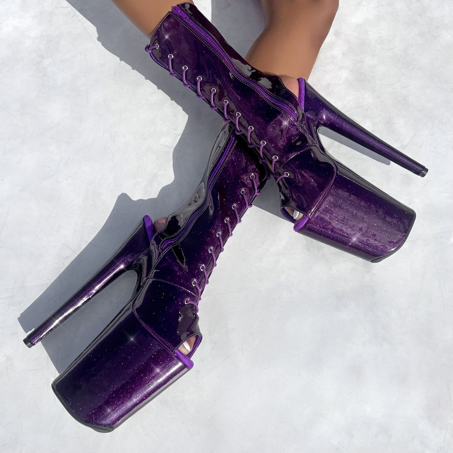 The Glitterati - OHOT Boot - Purple Rain - 9INCH