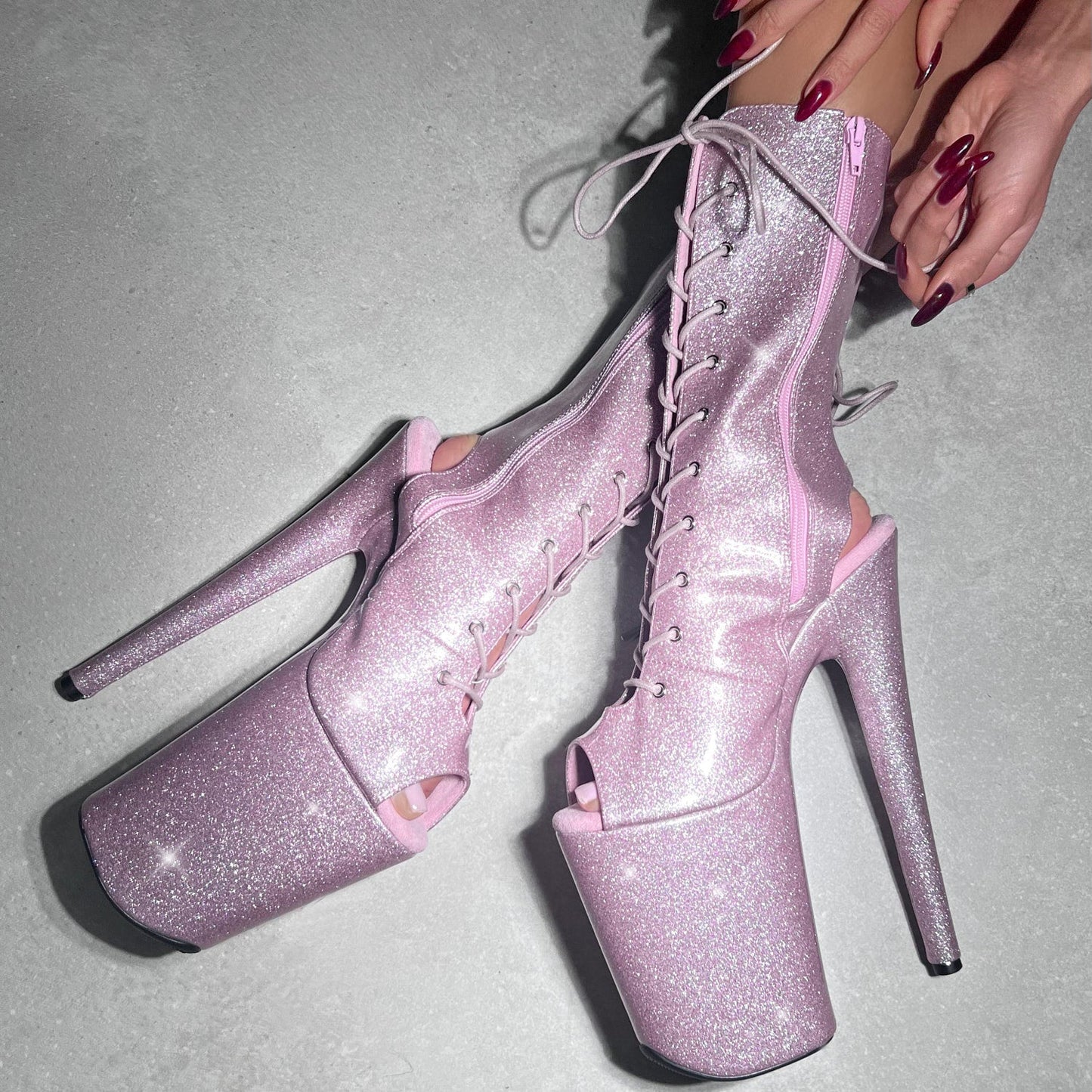 The Glitterati - OHOT Boot - Sugar Baby - 9INCH