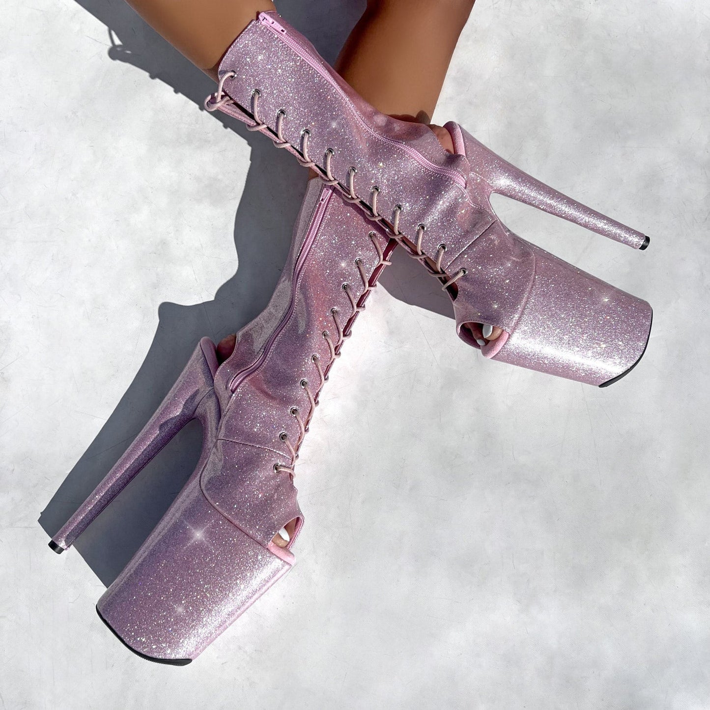 The Glitterati - OHOT Boot - Sugar Baby - 9INCH