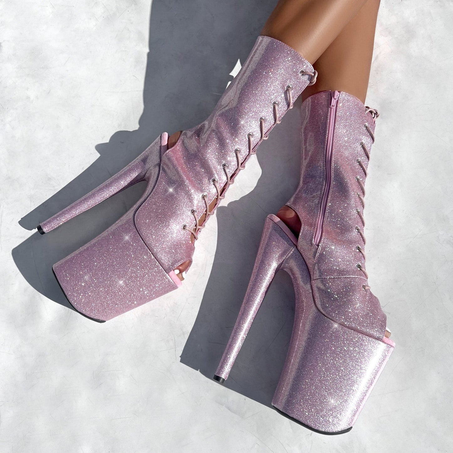 The Glitterati - OHOT Boot - Sugar Baby - 9INCH