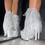 Chrome Cowgirls - Boot - Sliver - 7INCH - Wide Fit
