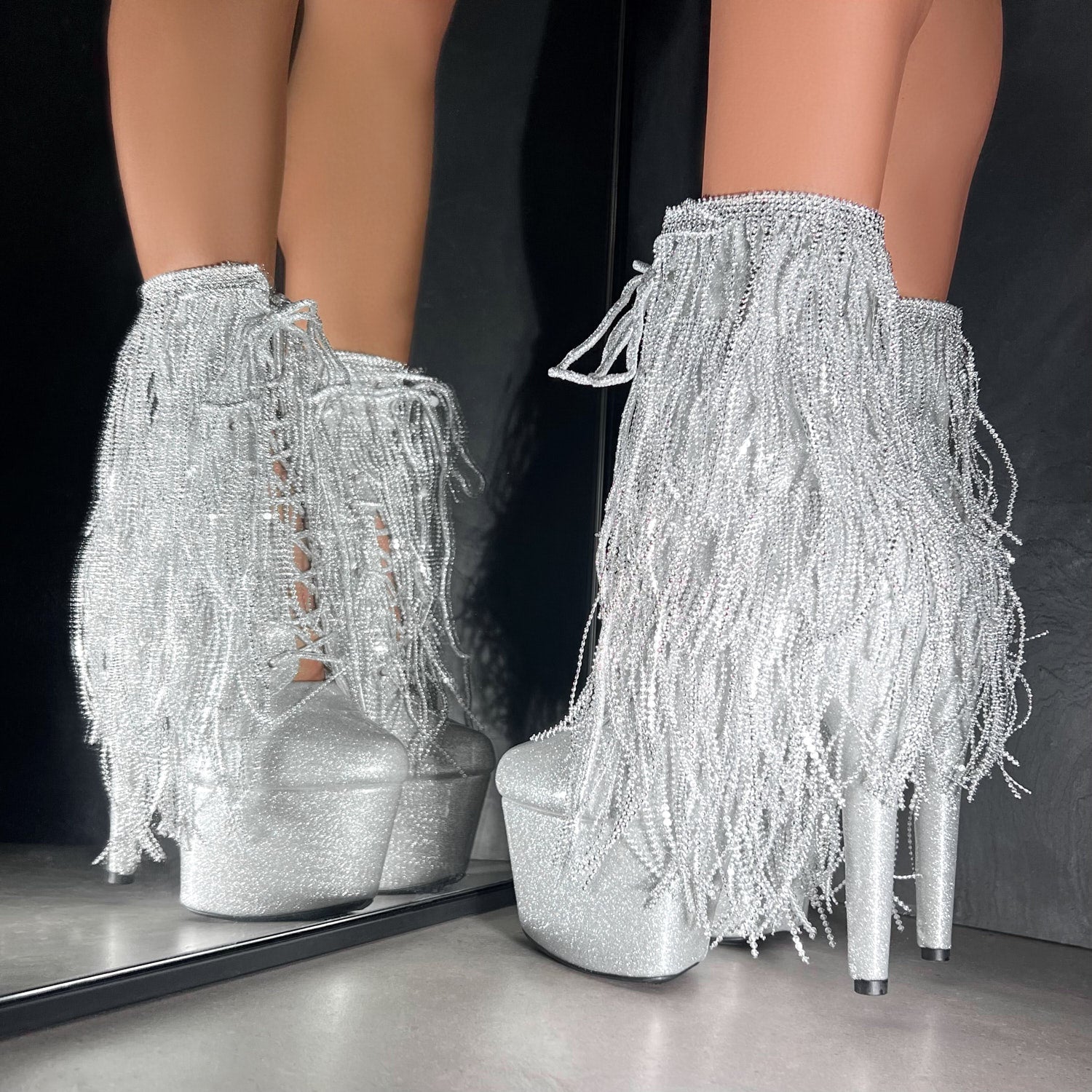Chrome Cowgirls - Boot - Sliver - 7INCH - Wide Fit