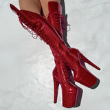 The Glitterati Over Knee Boot - JUICY CALF & WIDE FIT - Kansass - 8 INCH