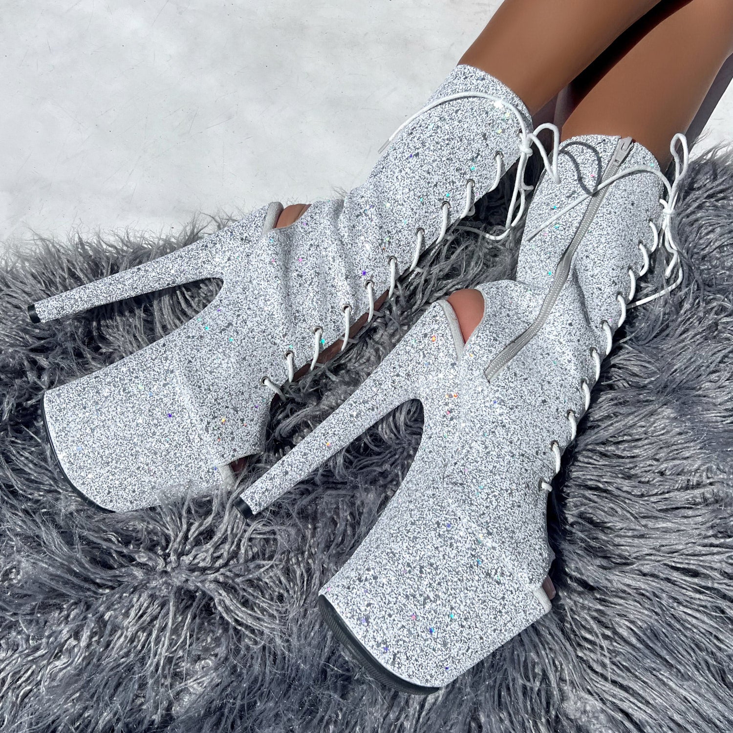 The Glitterati Xtra - OHOT Boot - Fairydust - 8INCH