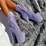 The Glitterati Xtra - Boot - Confetti - 8INCH