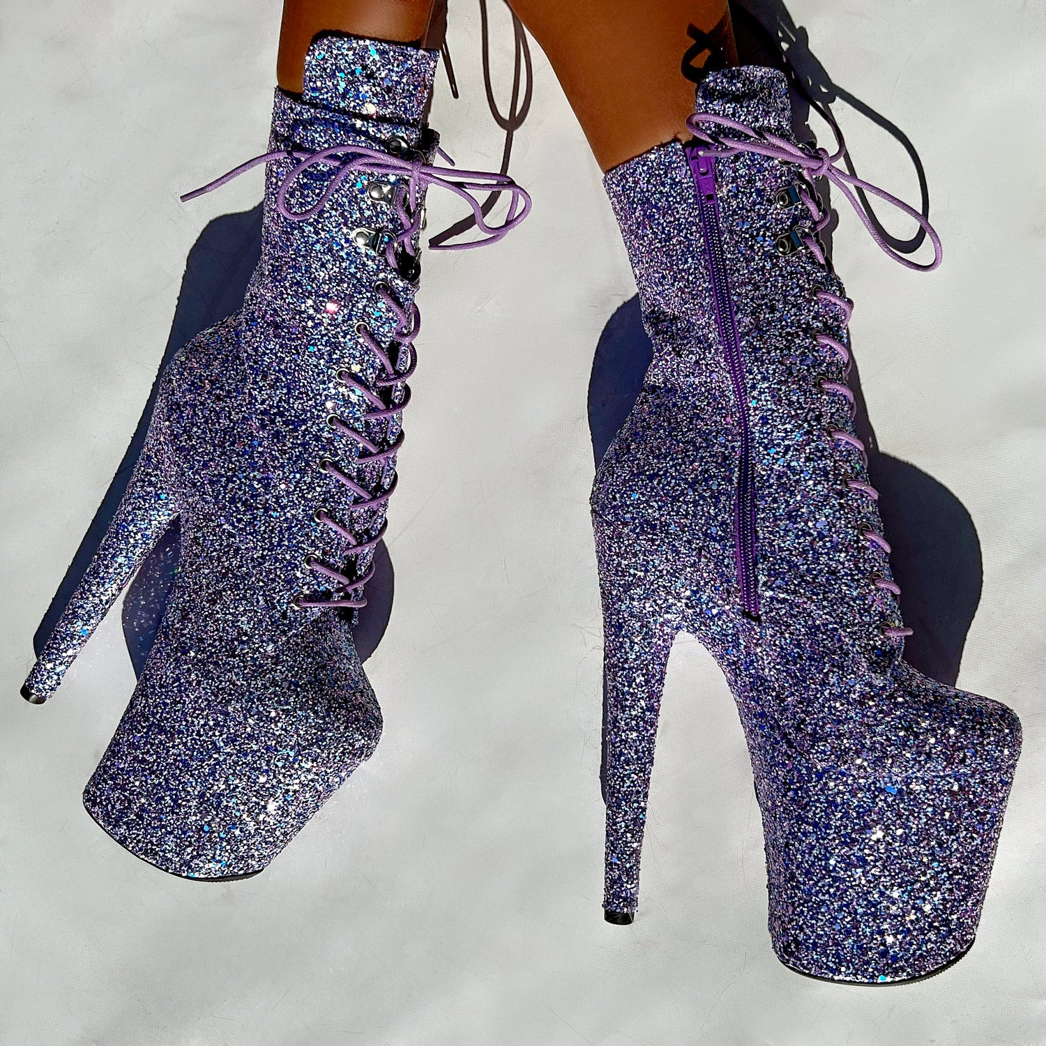 The Glitterati Xtra - Boot - Confetti - 8INCH