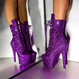 The Glitterati Xtra - Boot - ENIGMA PURPLE - 7INCH