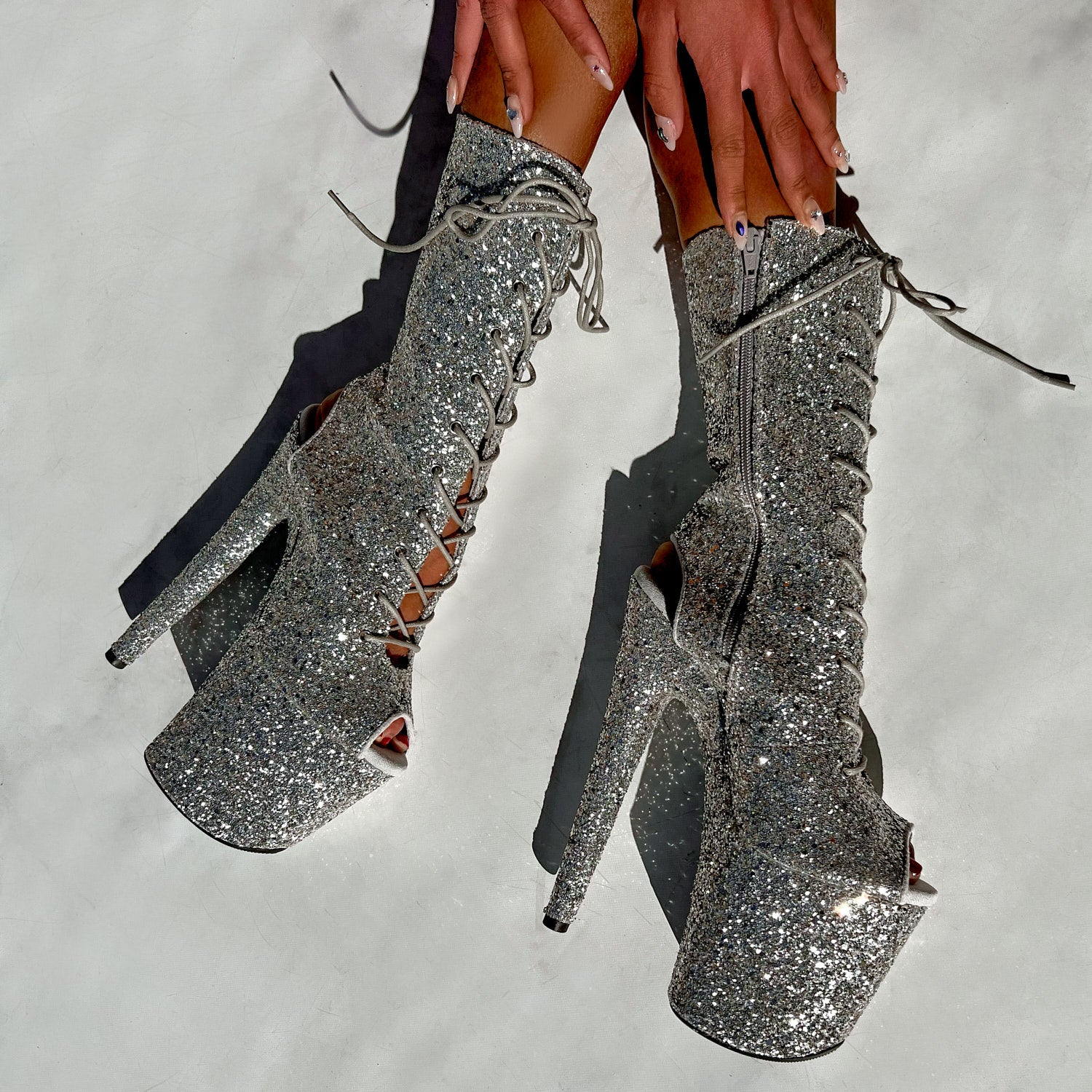 The Glitterati Xtra - OHOT Boot - Monroe - 8INCH - Wide Fit