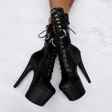 HellGirl Black/Glow Front Lace - 7 INCH