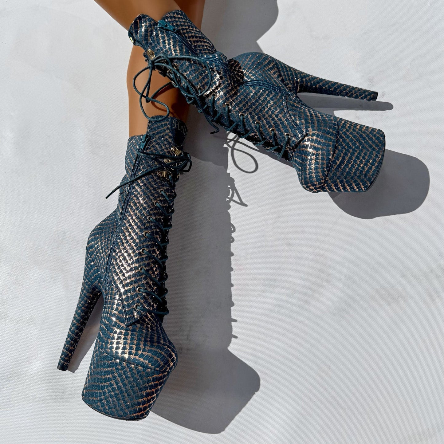 Khaleesi 3D Ring Boot - Teal - 7INCH