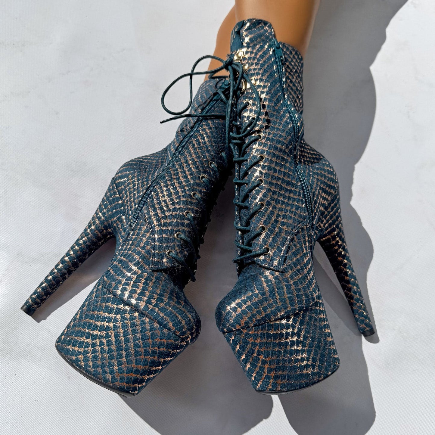 Khaleesi 3D Ring Boot - Teal - 7INCH