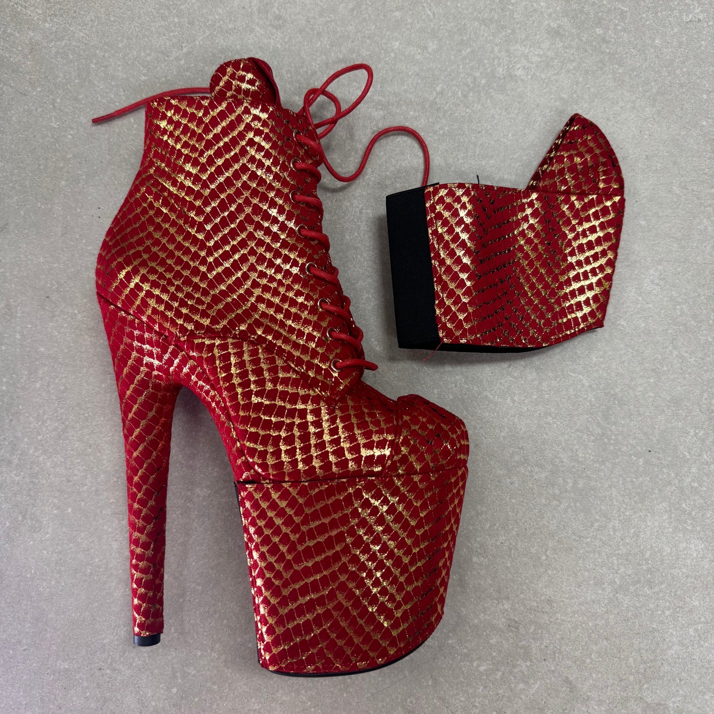 Classique Shoe Protector - Khaleesi Red & Gold - 8 INCH