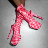 Gingham - OHOT Boot Wide Fit - 8 INCH - LIMITED ED.