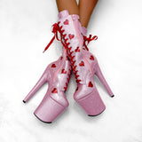 CUPID'S CHOKEHOLD - RIBBON BOOT - 8INCH