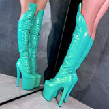 Killing Eve Over Knee Boot - 8 INCH  - Old Style - Check description