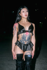 Black Satin - Pillowtalk - HOAH Take the Plunge Top