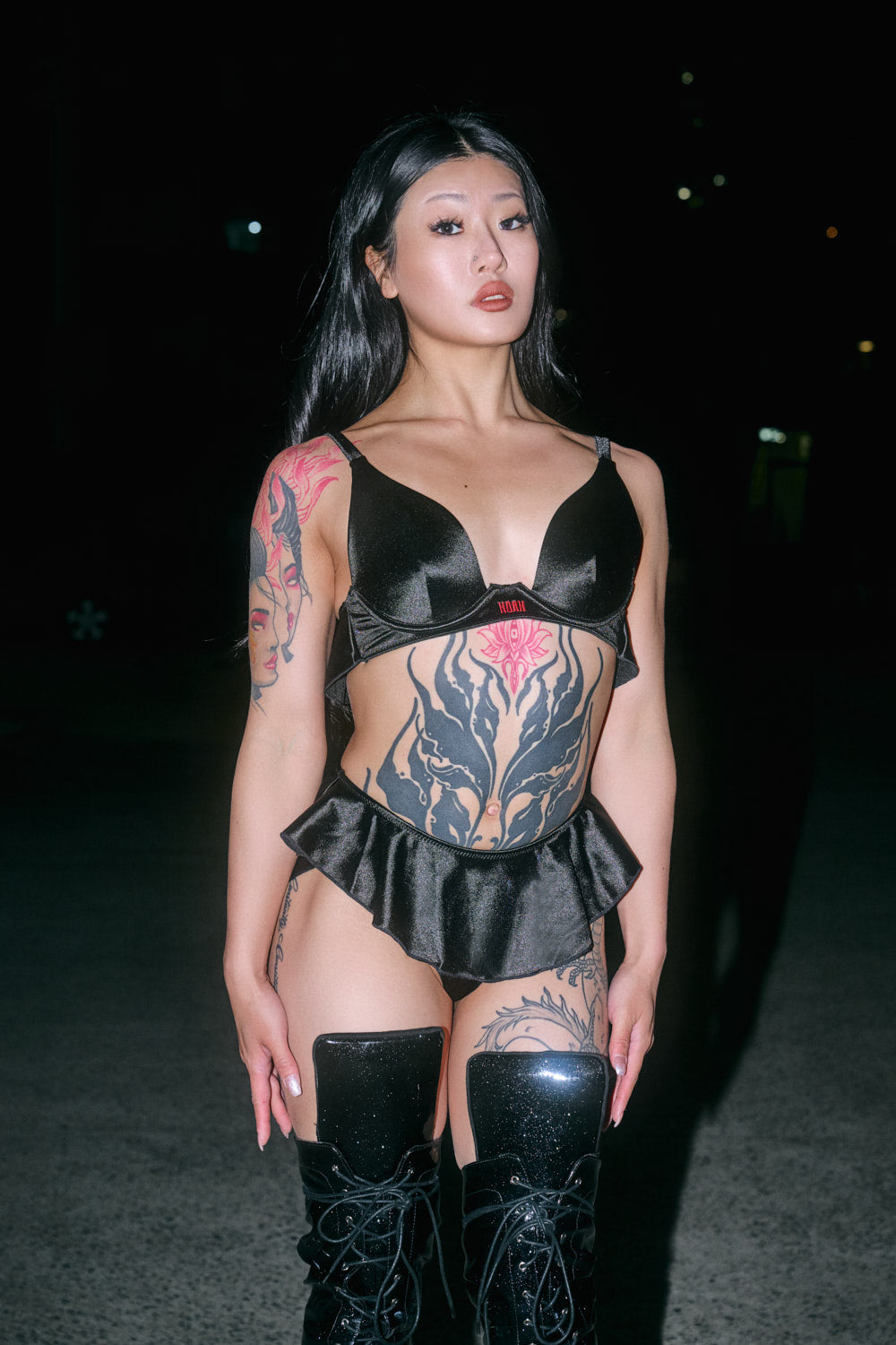 Black Satin - Pillowtalk - HOAH Take the Plunge Top