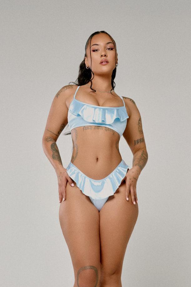Blue Satin - Pillowtalk: Cheeky Bottoms