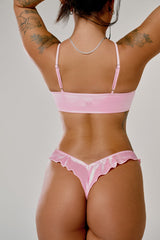 Pink Satin - Pillowtalk - HOAH Ruffle Scoop Top