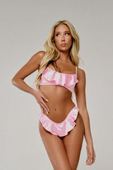 Pink Satin - Pillowtalk - HOAH Ruffle Scoop Top